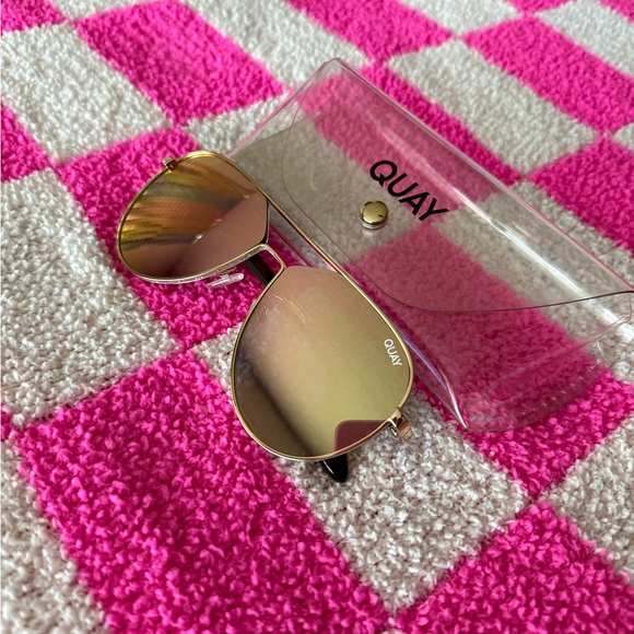Quay Australia Rose Gold Aviator Sunglasses - Picture 2 of 9